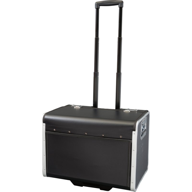 Alassio attachékoffer PARMA, imitatieleer, zwart, trolleysysteem